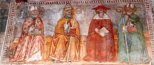 Freques dans l'église de la trinité datant du 17 mai 1458