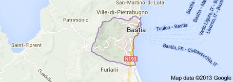 Carte et plan de Bastia