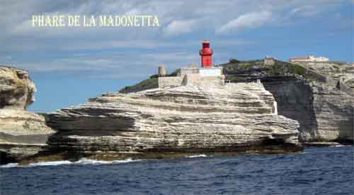 Le phare de la Madonetta à Bonifacio Corse
