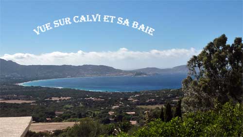 De lumio, une magnifique vue panoramique sur Calvi et sa baie  