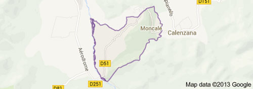 Plan du village de Moncale en Corse 
