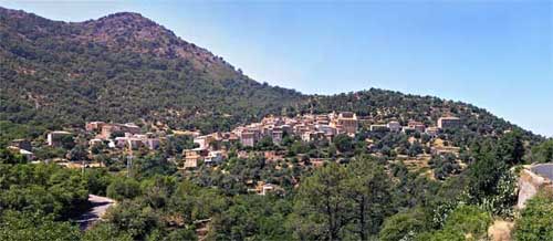 Vue générale du village de Muro en Balagne