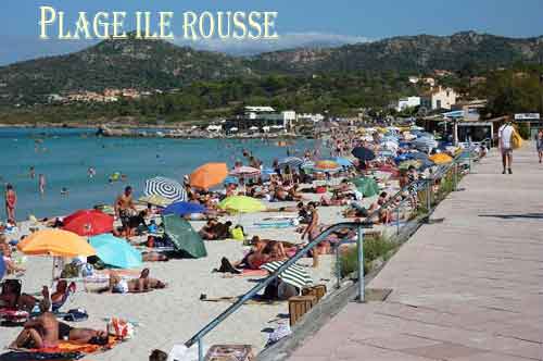 La plage de l'Ile Rousse en Balagne Corse