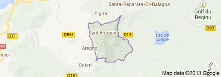 Le village est situé entre Pigna et Aregno en Balagne en Haute Corse
