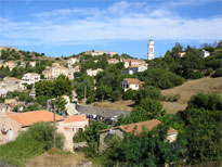 Vue du village balanin en haute corse  