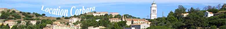 Location corbara : vue du village de Balagne
