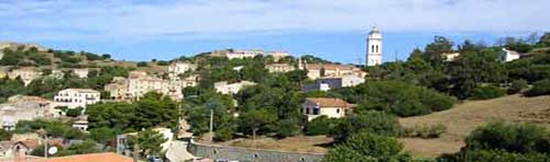 Le village de Corbara en Balagne